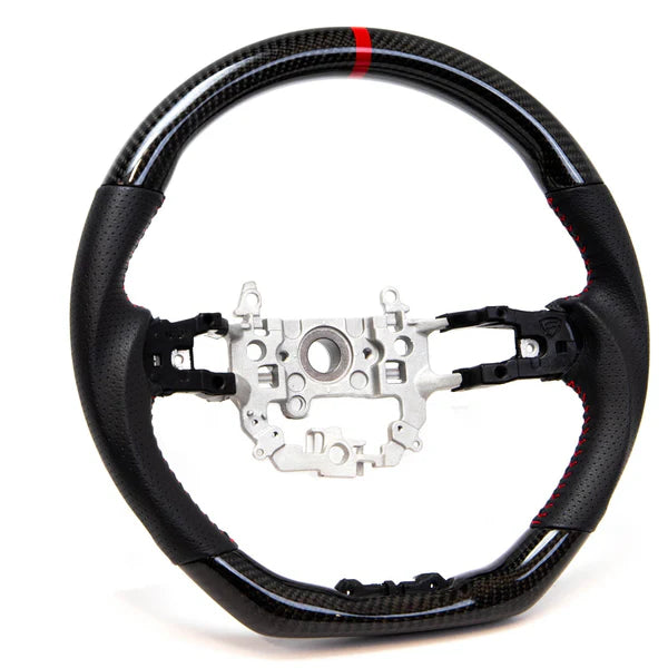 PRL Motorsports Steering Wheel - Carbon & Leather w/ Red Stitching - Honda Civic (2022+)