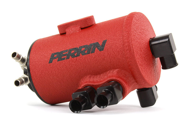 Perrin Performance Air Oil Separator - Red - Subaru STI w/ Top Mount Intercooler (2008-2021)