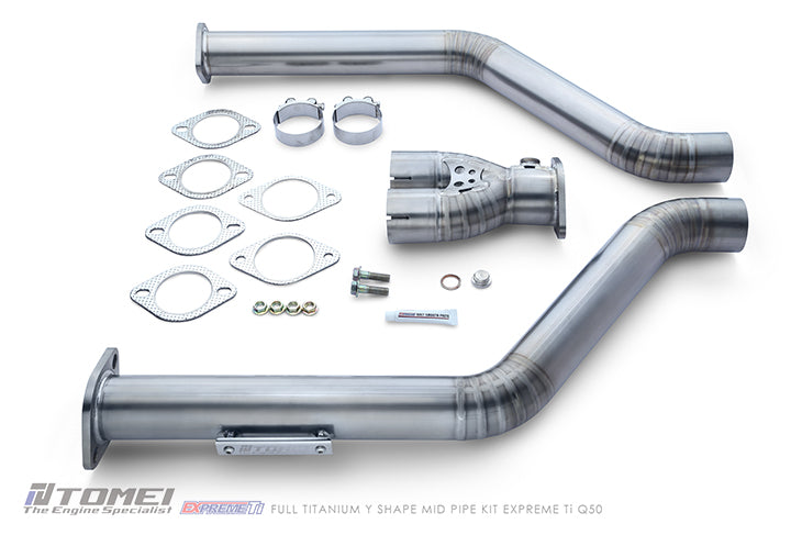 TOMEI EXPREME TI FULL TITANIUM MID Y PIPE KIT - INFINITI Q50 / Q60
