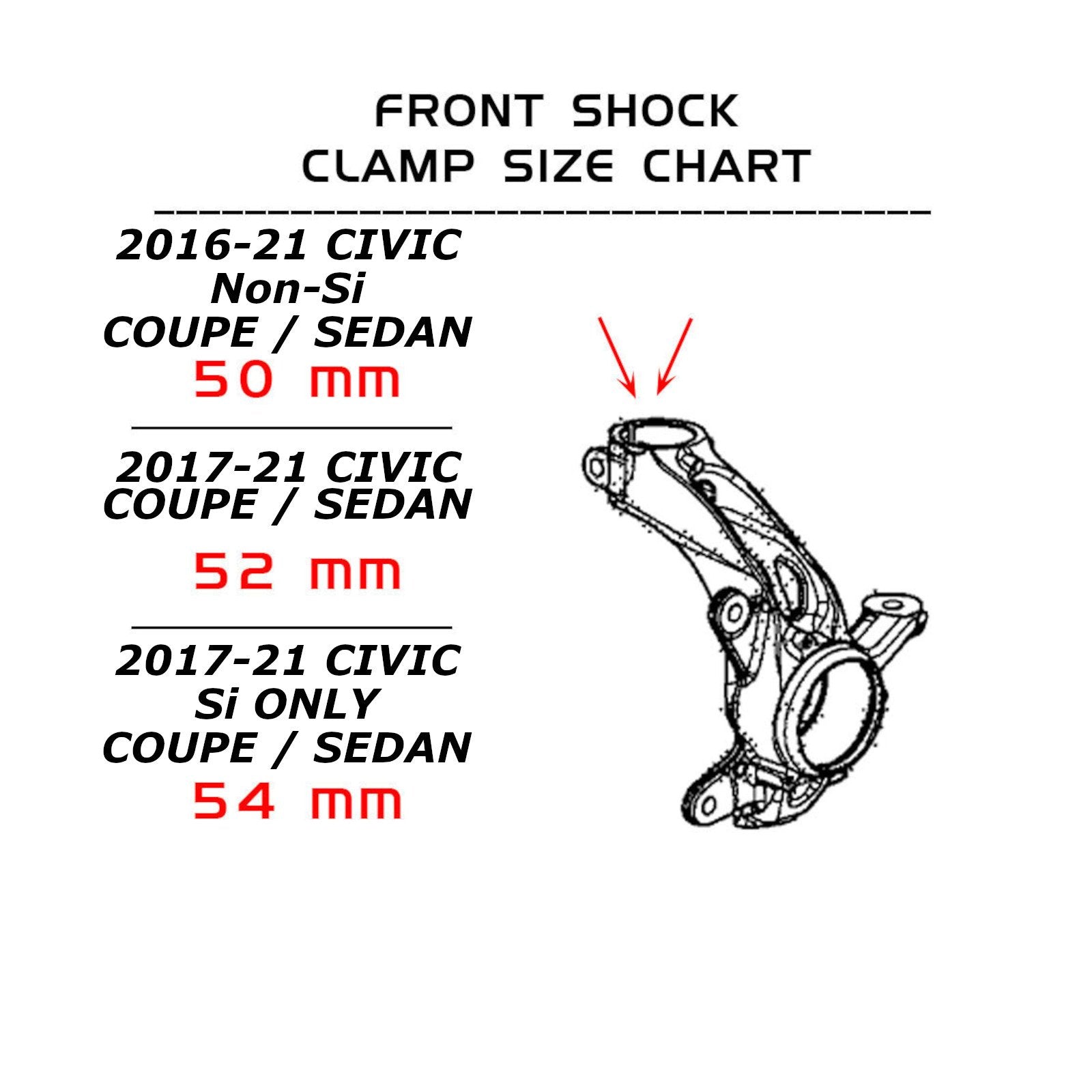 Rev9 Hyper-Street ONE Coilovers - Honda Civic Coupe / Sedan NON-SI (FC) 2016-21 Hyper-Street ONE Coilovers Lowering Kit Assembly (50 mm FLM) - R9-HPX-1029_1