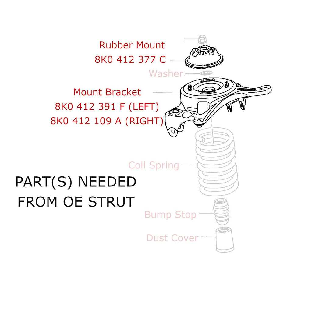 Rev9 Power Hyper-Street II Coilovers - Audi A4 (B8) Sedan/A4 Quattro (B8) Sedan 2009-16