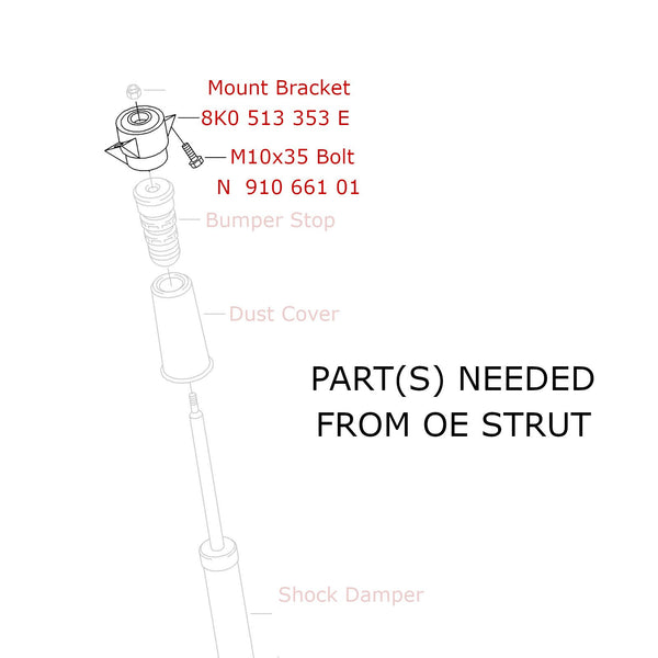 Rev9 Power Hyper-Street II Coilovers - Audi A4 (B8) Sedan/A4 Quattro (B8) Sedan 2009-16