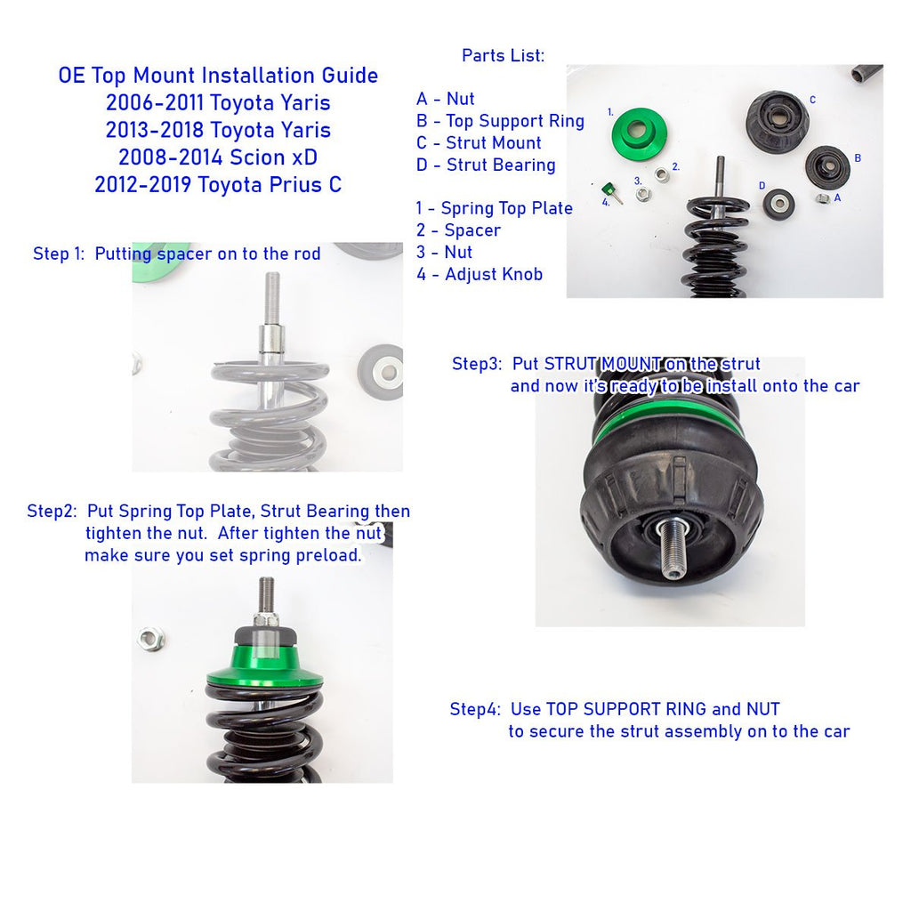Rev9 Hyper-Street ONE Coilovers - Scion xD (XP110) 2008-14 - R9-HPX-1212_2