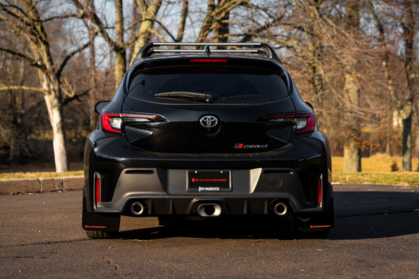 Rally Armor UR Black w/ Red Logo Mud Flaps Set of 4 for Toyota GR Corolla Hatch (2023+)