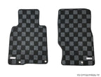 Phase 2 Motortrend (P2M) Front & Rear Checkered Race Carpet Floor Mats - Infiniti G37 Coupe / Sedan (2008-2013)