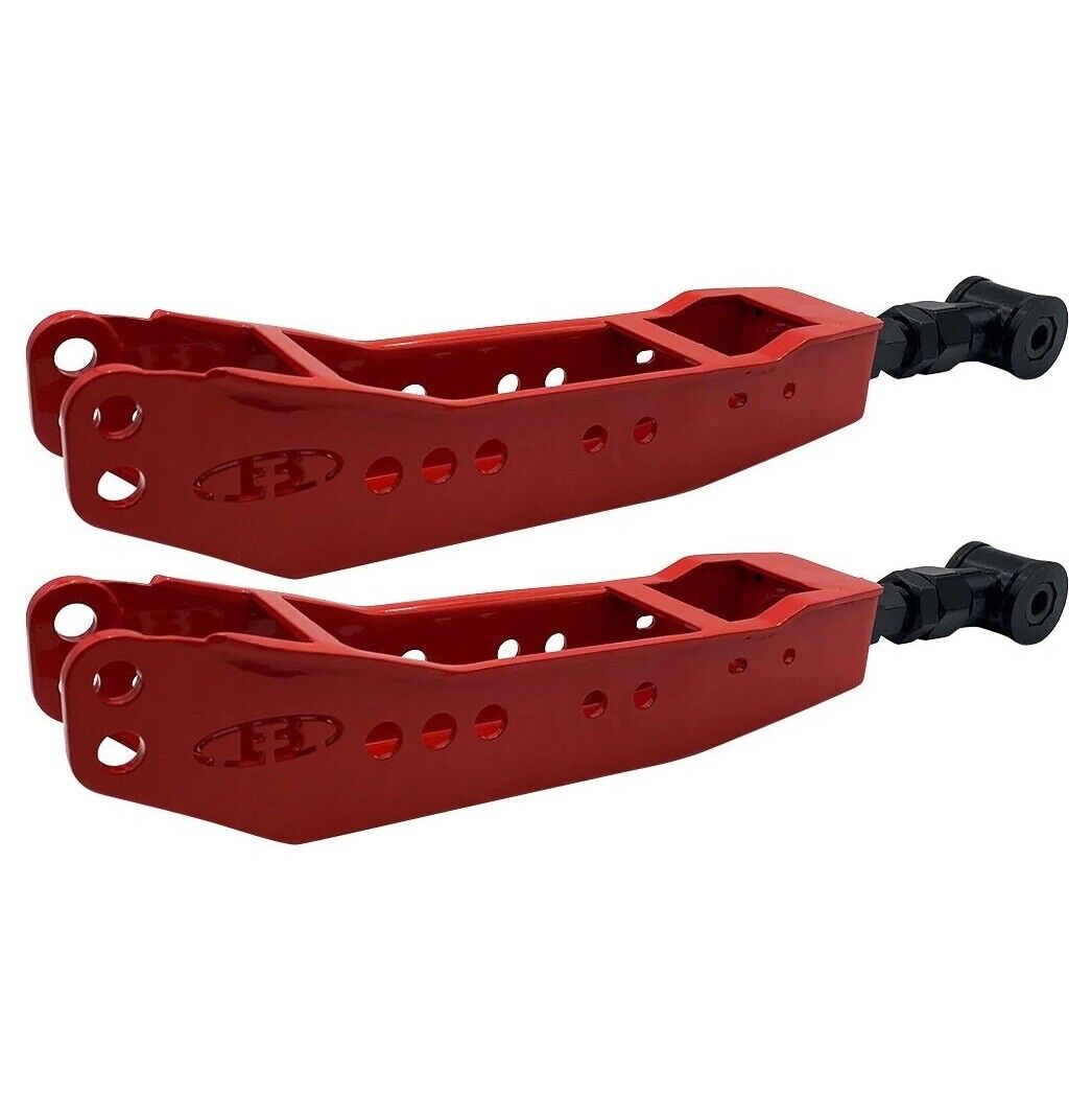 Blox Racing Adjustable Rear Lower Control Arms Set - Red - Subaru WRX & STI (2008-2021)