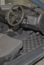Phase 2 Motortrend (P2M) RHD Checkered Carpet Race Floor Mats - Honda Civic EG EJ EH Coupe Hatch Sedan (1992-1995)