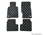 Phase 2 Motortrend (P2M) Front & Rear Checkered Race Carpet Floor Mats - Infiniti G37 Coupe / Sedan (2008-2013)