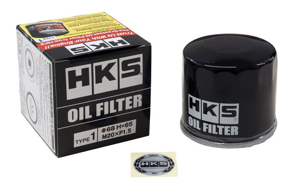 HKS Oil Filter - M20-P1.5 Thread - 68mm x H65 Size & Subaru WRX / STI 02-21