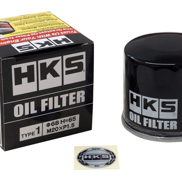 HKS Oil Filter - M20-P1.5 Thread - 68mm x H65 Size & Subaru WRX / STI 02-21