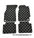 Phase 2 Motortrend (P2M) RHD Checkered Carpet Race Floor Mats - Honda Civic EG EJ EH Coupe Hatch Sedan (1992-1995)