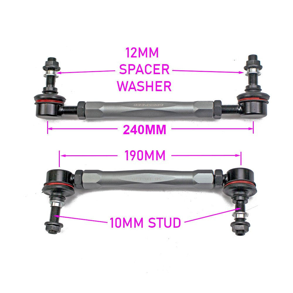 SB-TR-140-10_02 Front Adjustable Sway Bar End Links - Ford Focus, image 3