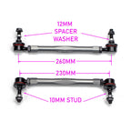 SB-TR-180-10_24 Front Adjustable Sway Bar End Links - Mazdaspeed 3, image 3