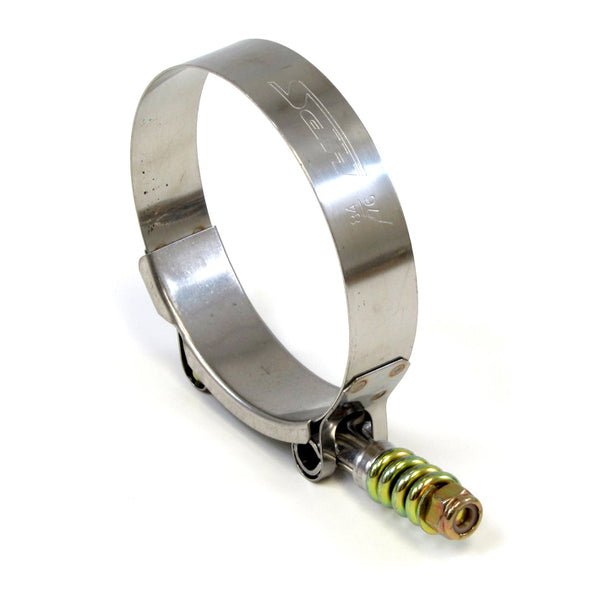 HPS Stainless Steel Spring Loaded T-Bolt Clamp Size 116 for 4.25" ID hose - Effective Size: 4.5"-4.8"