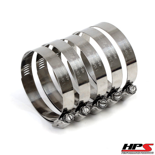 HPS Stainless Steel Worm Gear Liner Clamp Size 88 5pcs Pack 5-5/8 inch - 6-1/2 inch 130mm-152mm
