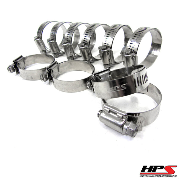 HPS Stainless Steel Worm Gear Liner Clamp Size 88 10pcs Pack 5-5/8 inch - 6-1/2 inch 130mm-152mm