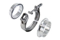 HPS Stainless Steel 4.5 inch V Band Clamp Kit Aluminum Flanges NBR O-Ring Quick Release