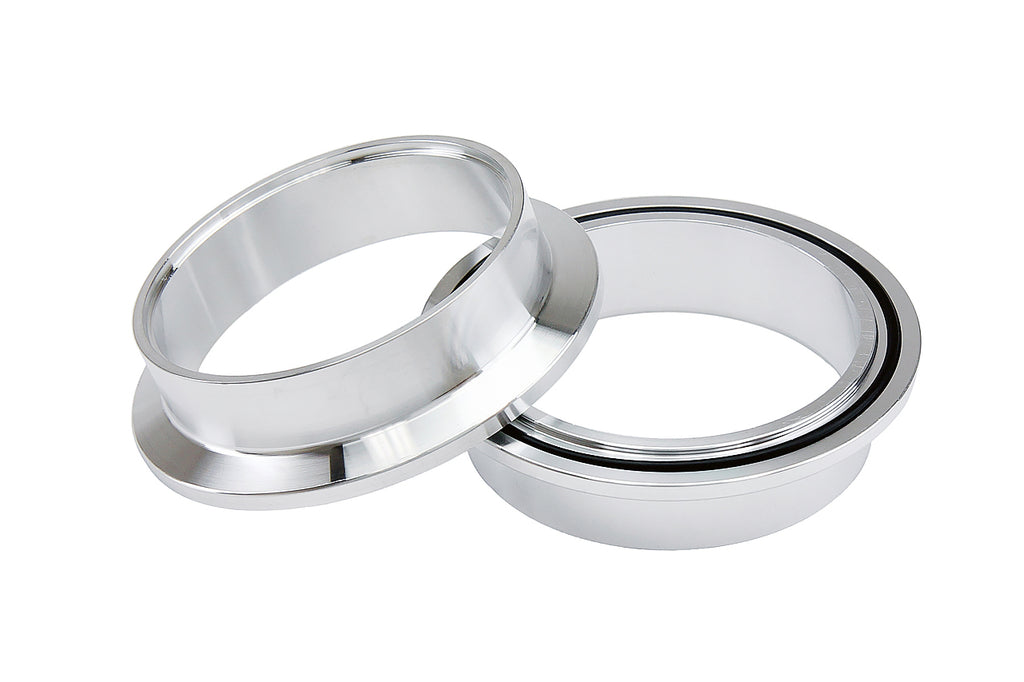 HPS Stainless Steel 2" V Band Clamp Kit, Aluminum Flanges, NBR O-Ring, Quick Release