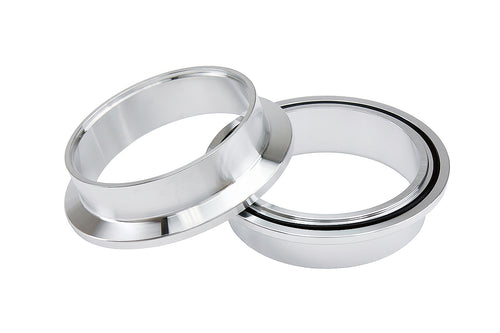 HPS Stainless Steel 2-1/2" V Band Clamp Kit, Aluminum Flanges, NBR O-Ring, Quick Release