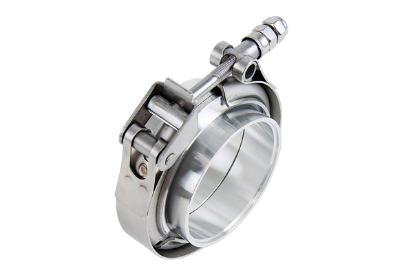 HPS Stainless Steel 4" V Band Clamp Kit, Aluminum Flanges, NBR O-Ring, Quick Release