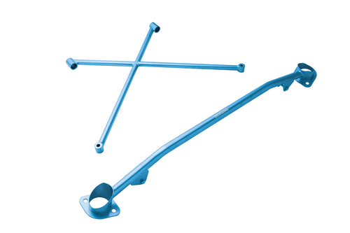 Megan Racing Blue Race Spec Front Strut Tower & X Bar Brace - Honda S2000 S2K (2000-2009)
