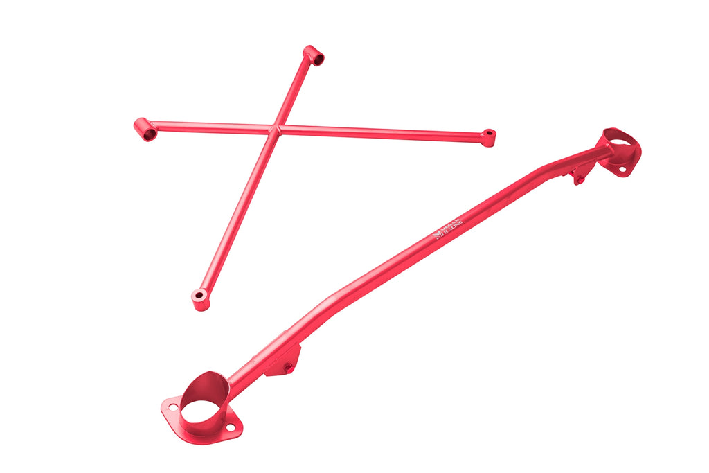 XBAR-S2K-R - Megan Racing Race Spec Front Strut Tower & X Bar Brace - Honda S2000 S2K Red