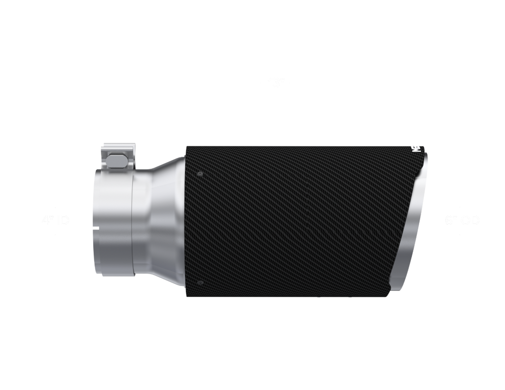 MBRP 4-Inch Dual Wall Angle Cut Tip - Carbon Fiber Tip