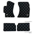 Phase 2 Motortrend (P2M) Front & Rear Checkered Carpet Floor Mats - Subaru WRX & STI GVF (2011-2014)
