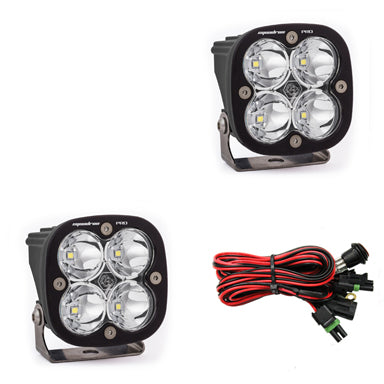 Baja Designs Squadron PRO BLack LED Auxillary Light Pods Pair - Clear - Spot