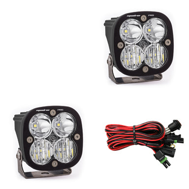 Baja Designs Squadron PRO BLack LED Auxillary Light Pods Pair - Clear - Driving / Combo