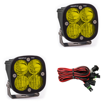 Baja Designs Squadron PRO BLack LED Auxillary Light Pods Pair - Amber - Driving / Combo