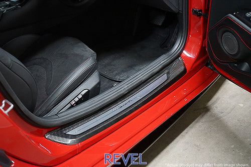 Revel GT Dry Carbon Fiber Inner Door Sill Plates - Toyota A90 GR Supra (2020+)