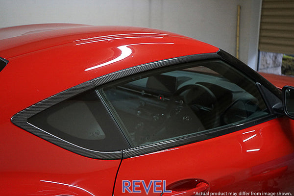Revel GT Dry Carbon Fiber Door Window Molding Covers - Toyota A90 GR Supra (2020+)