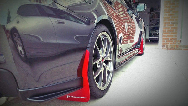 Rally Armor UR Black w/ Grey Logo Mud Flaps Set of 4 - Subaru WRX & STI (2015-2021)