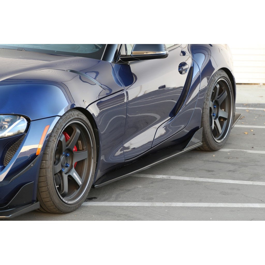 APR Performance Carbon Fiber Side Skirt Rocker Extensions - Toyota Supra A90 A91 (2019+)