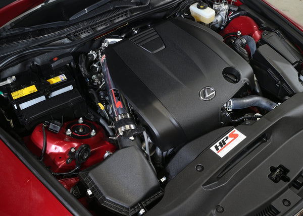HPS Performance Post MAF Air Intake Tube Kit Installed Lexus 2014-2016 IS250 2.5L V6 F-Sport 27-559