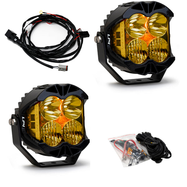 Baja Designs LP4 Pro LED Amber Color Driving Combo Light Kit - Pair
