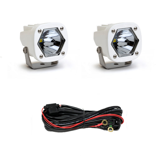 Baja Designs 2.1" White S1 LED Light w/ Mounting Bracket - Spot - PAIR