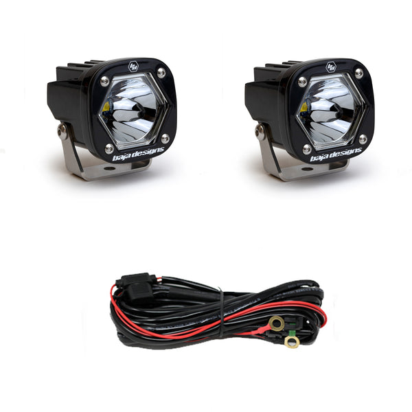 Baja Designs 2.1" White S1 LED Light w/ Mounting Bracket - Spot - PAIR