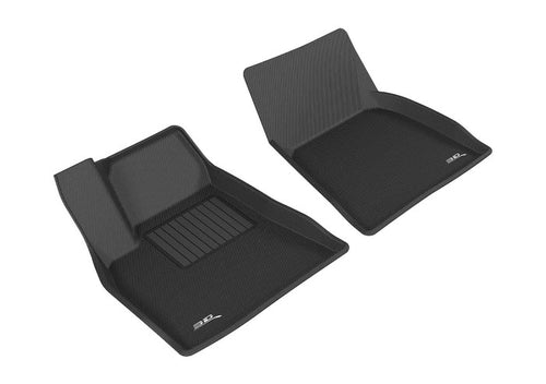 3D Maxpider Kagu Front Floor Mats - Black - Tesla Model S (2012-2014)