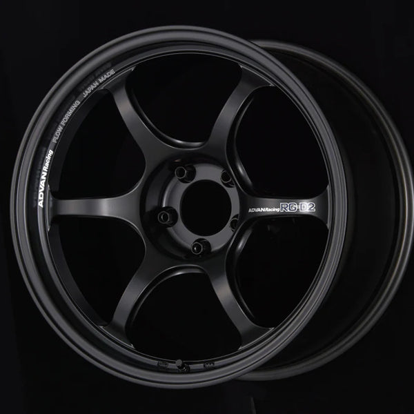 YAT8L24WSB - Advan Racing RG-D2 Semi Gloss Black Wheel - 18x10.5 +
