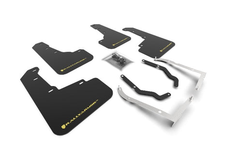 Rally Armor Black w/ Yellow Logo Mud Flaps for Subaru XV Crosstrek & Lifted Models (2018-2021)