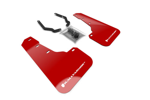 Rally Armor Red w/ White Logo Mud Flaps for Subaru XV Crosstrek & Lifted Models (2018-2021)