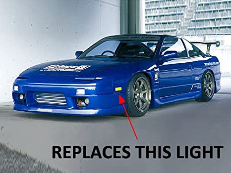 Phase 2 Motortrend (P2M) Front Clear Side Marker Lights - Nissan 240sx S13 (1989-1994)
