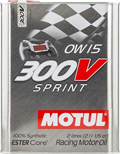 MOTUL 300V Sprint 0W15 Fully Synthetic-Ester Racing Engine Motor Oil -  2 Liter (2.11QT)