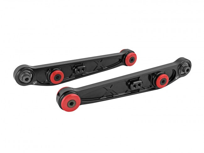 Skunk 2 Alpha Adjustable Rear Lower Control Arms Set - Black - Acura Integra 90-01