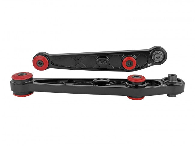 Skunk 2 Alpha Adjustable Rear Lower Control Arms Set - Black - Acura Integra 90-01