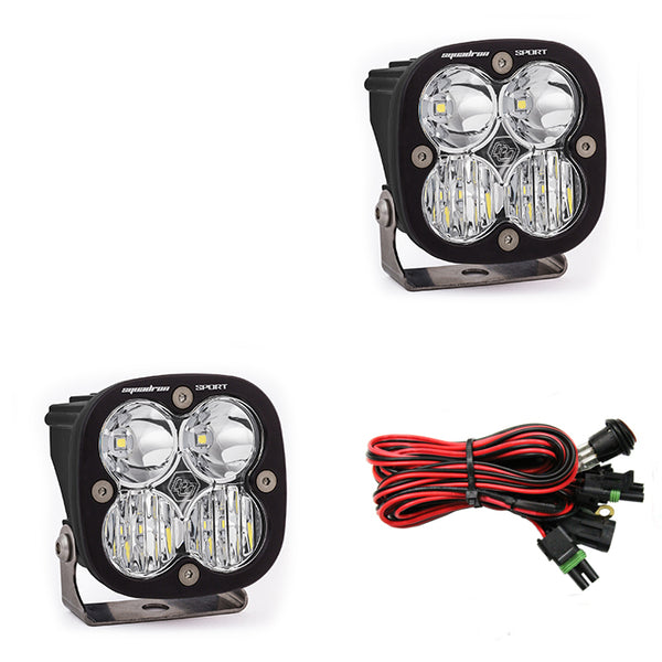 Baja Designs Squadron Sport Clear / Work Scene LED - Pair