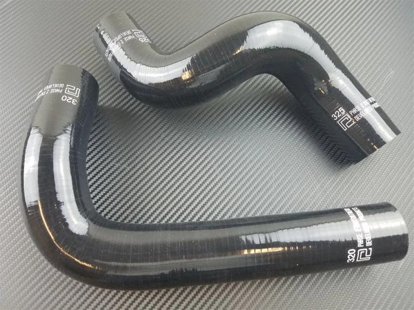 Phase 2 Motortrend (P2M) 3 Ply Silicone Reinforced Black Radiator Hoses - Mazda RX-7 13B (1984-1985)