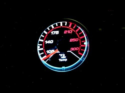 Megan Racing V1 Universal 52mm Black Face LED Water Temp Meter Gauge